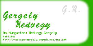 gergely medvegy business card